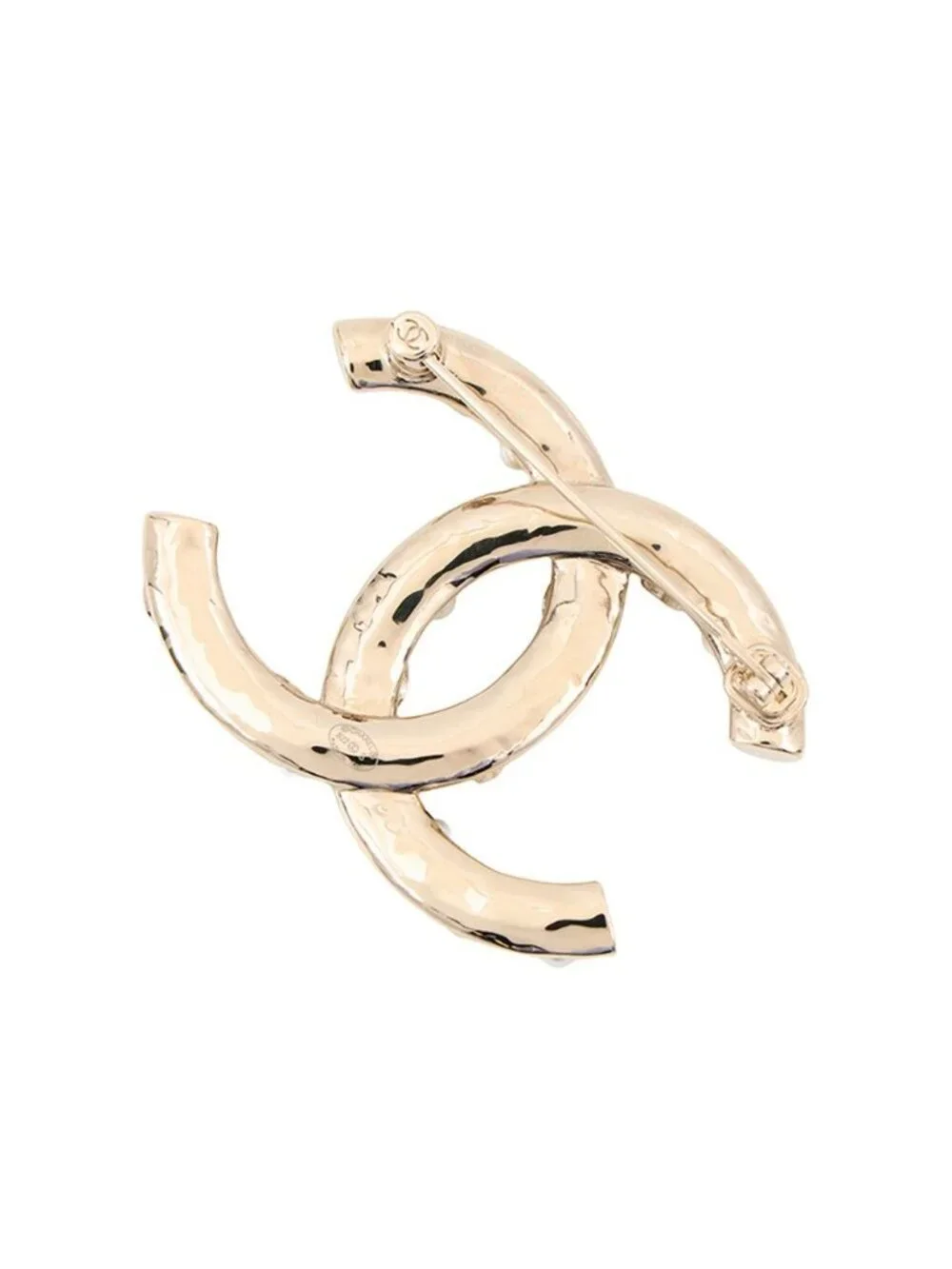 Chanel Brooch CC Logo Flower Metal 22